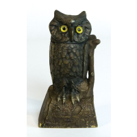 Lot 113: Mechanical Cast Brass Owl Bank