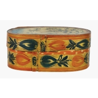 Lot 126: 19th C. Oval Bride's Box