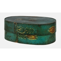 Lot 128: 19th C. Oval Bride's Box