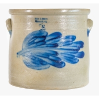 Lot 129: 19th C. Stoneware Crock