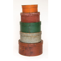 Lot 153: Five Round Pantry Boxes