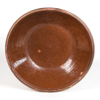 Lot 243: Two Early New England Redware Pieces