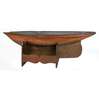 Lot 239: Early Wooden Boat Model