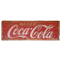 Lot 250: 20th C. French Canadian Coca Cola Sign