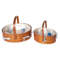 Lot 250: Two Oval Sewing Carriers And Broadside