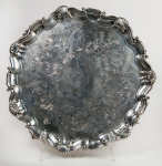 Lot 4: Early 20th C. English Sterling Sheffield Salver