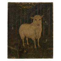 Lot 72A: Early 20th C. Folk Art Painting