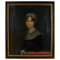 Lot 98: Oil on Canvas Portrait