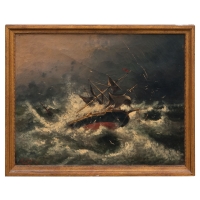 Lot 107A: Early 20th C. Oil By Rene Coulon