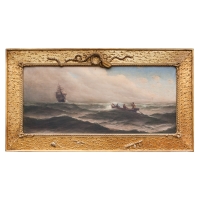 Lot 107B: 19th C. O/C on Board By E.G. Franklin