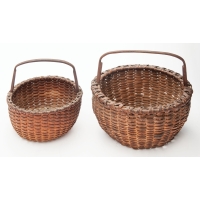 Lot 112A: Two 19th C. Hoop Handle Baskets