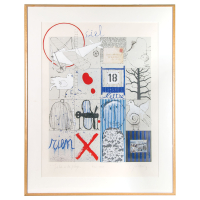 Lot 117: 20th C. Mixed Media By Christian Silvain