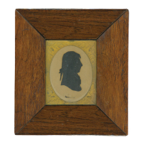 Lot 131: Three Signed 19th C. Hollow-Cut Silhouettes