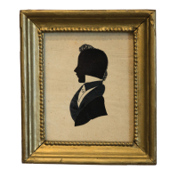 Lot 134: Two 19th C. Hollow-Cut Silhouettes