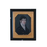 Lot 144B: Early 19th C. Miniature Oil on Ivory