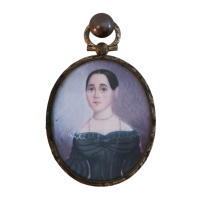 Lot 144C: 19th C. Miniature Watercolor on Ivory