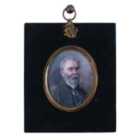 Lot 144D: Early 20th C. Miniature Watercolor on Ivory