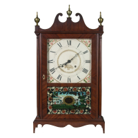 Lot 148: 19th C. Pillar and Scroll CT Mantle Clock