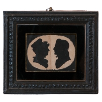 Lot 153: Framed 19th C. Cut Silhouettes