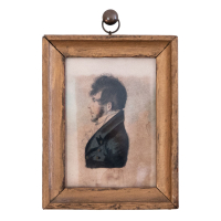 Lot 154: 19th C. Watercolor Profile