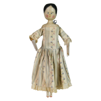 Lot 161: 19th C. German Grodnertal Wooden Doll