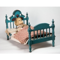 Lot 163: Doll's Bed, Buggy Seat, and Dolls