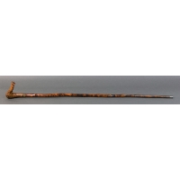 Lot 168: 19th C. Sailor Carved Cane
