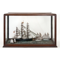 Lot 173: Cased Clipper Ship Model Diorama