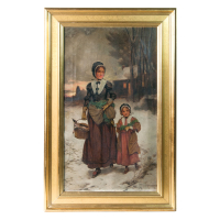 Lot 194: Early 20th C. Oil By Percy Moran