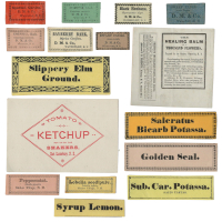 Lot 241: Collection of 16 Paper Labels