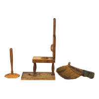Lot 248: Mallet, Fruit Press and Stove Brush