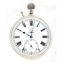 Lot 18: Deck Watch - Sterling case engraved "H.S. 2"