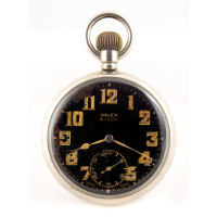 Lot 37: Rolex, S.A. British Naval Air Carrier Deck Watch - Engraved "G.S. MK. II" and "Admiralty Broad Arrow"