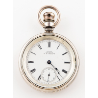 Lot 9: Waltham Pocket Watch - Engraved "R.E. Peary" (Admiral Robert Peary)