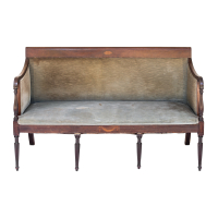 Lot 100: 19th c. Sheraton Settee