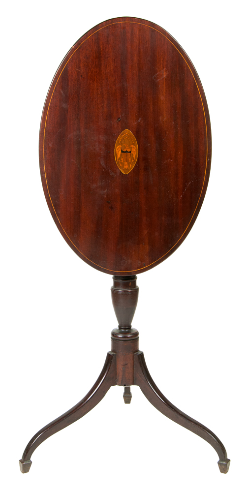 Lot 15: Important Oval Top Candlestand