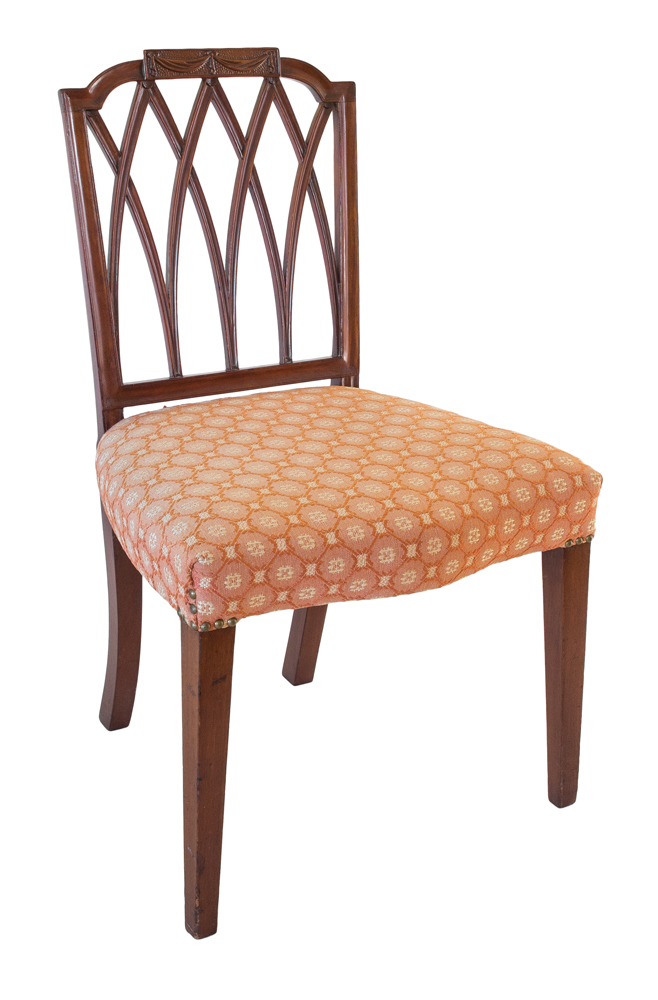 Lot 34: 19th c. Mahogany Side Chair