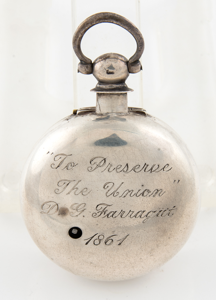 Lot 6: English Pocket Watch - Engraved on back "To Preserve the Union D.G. Farragut 1861" - Image 3