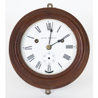 Lot 78: Late 19th c. New England Ship's Clock