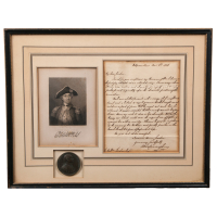 Lot 94: Framed Engraving of John Paul Jones