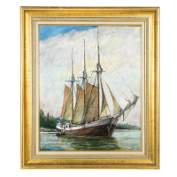 Lot 118: Paintings of Ship by A.W. Knauth