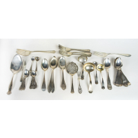 Lot 128A: Sterling and Coin Silver Flatware