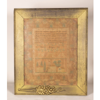 Lot 129A: Large 19th c. School Girl Needlework Samplers