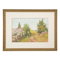 Lot 151: Two Watercolor Landscape Paintings