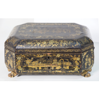 Lot 166: 19th c. Chinese Export Sewing Box