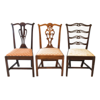 Lot 168: Three New England Chippendale Side Chairs