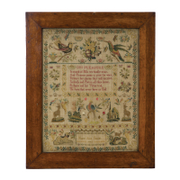 Lot 181: 19th c. School Girl Sampler