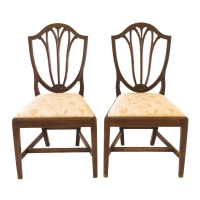 Lot 188: 19th c. Shield Back Side Chairs