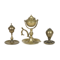 Lot 203: Three Whale Oil Lamps