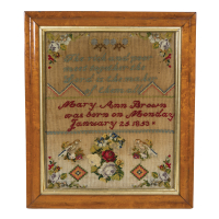 Lot 206: Two 19th c. English Samplers